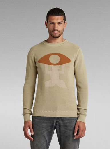 Graphic Knitted Sweater